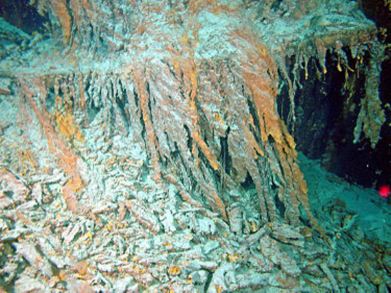 BBVA-OpenMind-Manuel Ruiz Rejón-Bacteria del titanic-Detached rusticles hires-La Halomonas titanicae es una bacteria que fue descubierta en los restos del Titanic en 2010. Fuente: Wikipedia