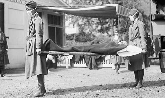 La mayoría de las muertes se produjeron en la segunda oleada, en otoño de 1918. Fuente: National Photo Company photograph