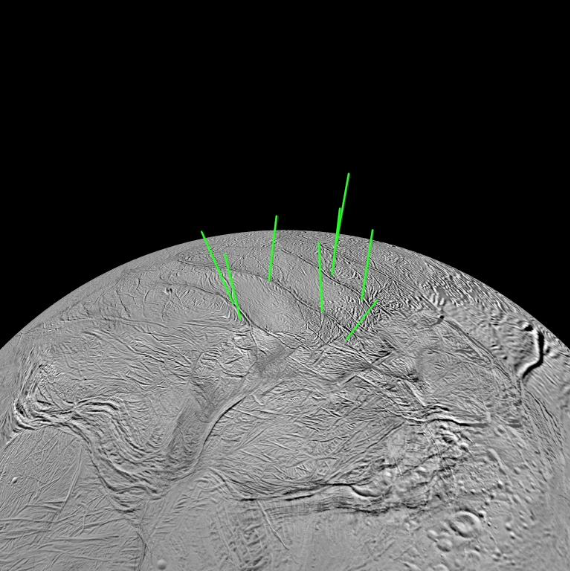 In 2023, it was discovered that the Enceladus ocean contains phosphates, essential ingredients for biology.  Credit: NASA/JPL/Space Science Institute.