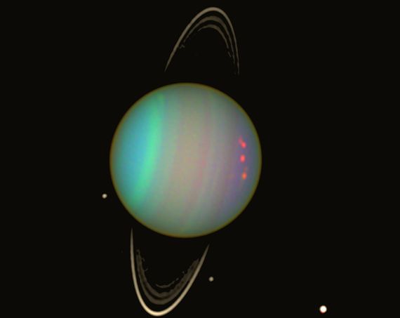Planet Uranus has a rare blue ring
