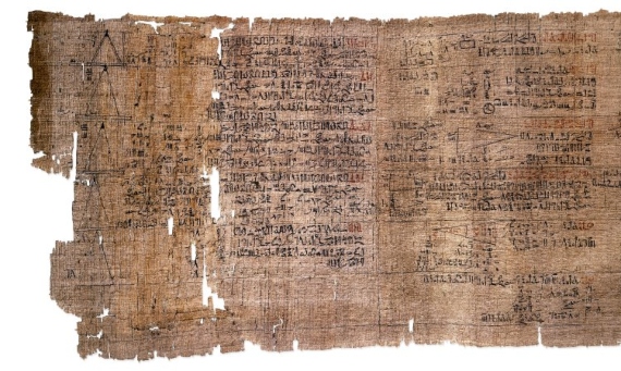 The mathematic papyrus of Amhes. Credit: Paul James Cowie