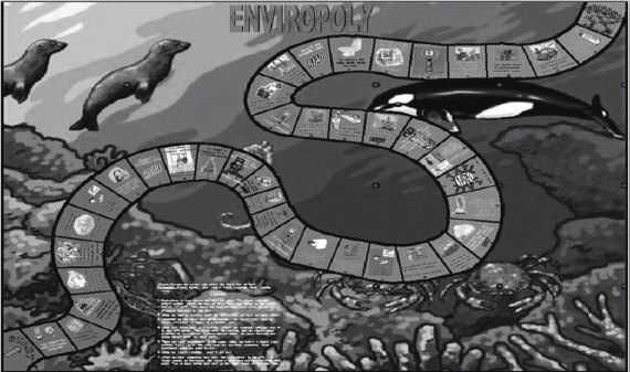 'Enviropoly' is a board, dice and card game. Source