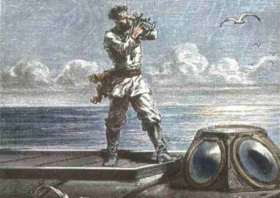 BBVA-OpenMind-Yanes-Julio Verne-sueno del progreso cientifico sostenible 3 El capitán Nemo viajaba en un submarino eléctrico en el que exploraba el océano. Imagen: Wikimedia