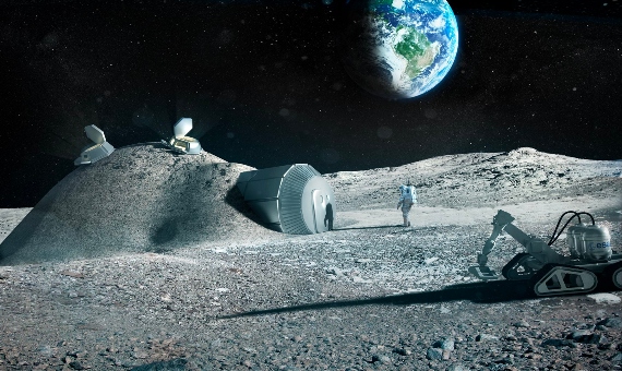 BBVA-OpenMind-Yanes-construir bases en la Luna y en Marte 4 La impresiÃ³n 3D es una de las tecnologÃ­as complementarias que se estÃ¡n estudiando para aplicar a la construcciÃ³n de edificios fuera de la Tierra, como el mÃ³dulo desarrollado por Foster and Partners. Imagen: Foster and Partners