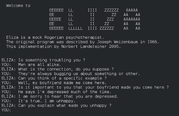En los años 60 el investigador del MIT Joseph Weizenbaum creó el psiquiatra automático ELIZA, un modelo pionero de los chatbots. Crédito: Wikimedia Commons