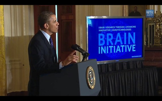 BBVA-OpenMind-Brain-Obama-El presidente Obama, en la presentación del Proyecto BRAIN. Sala de prensa de la Casa Blanca, 2 de abril de 2013