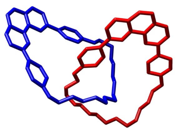En 1983 Jean-Pierre Sauvage y sus colaboradores sintetizaron el catenano, dos moléculas circulares entrelazadas sin ningún enlace químico entre ellas. Crédito: CC BY-SA 3.0