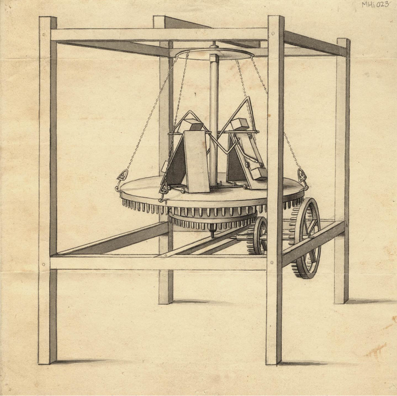 BBVA-OpenMind-Yanes-La maquina de movimiento perpetuo un sueno imposible_3 En 1812 el estadounidense Charles Redheffer se lucró exhibiendo un generador perpetuo que podía alimentar otras máquinas.